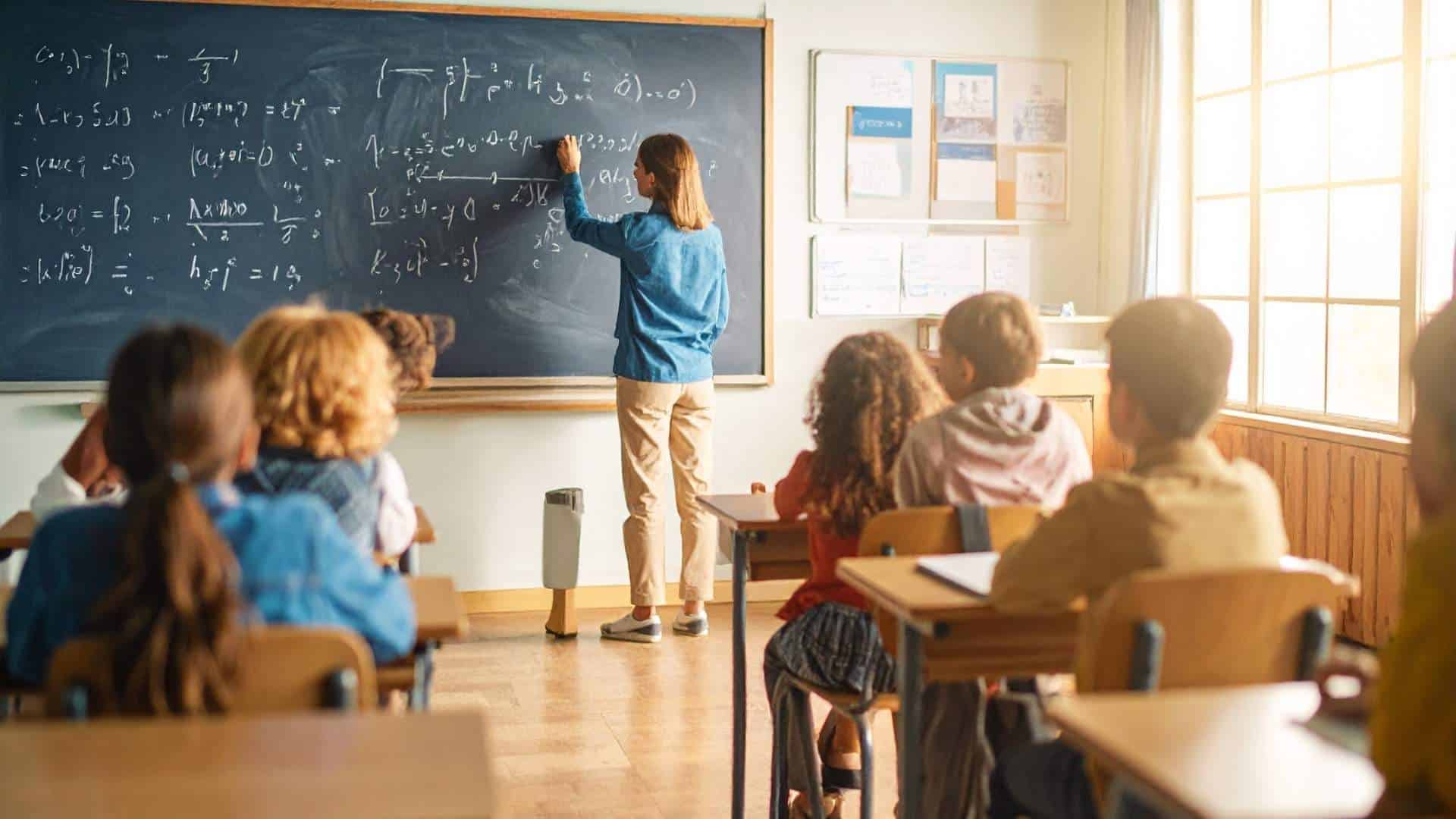 Äldreomsorg och skola i Nykvarn – elever och lärare i klassrum med fokus på kunskap